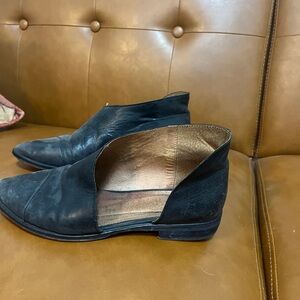 Frye Black Leather Ankle Booties